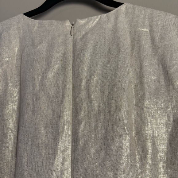 J. Crew Gold Sheath Mini Dress Crew Neck Sleeveless - Picture 7 of 13